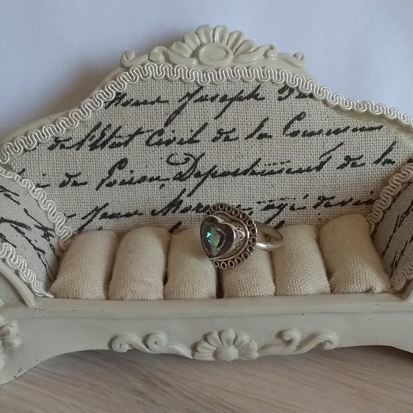 Rainbow Topaz Silver Ring - Picture 4 of 5